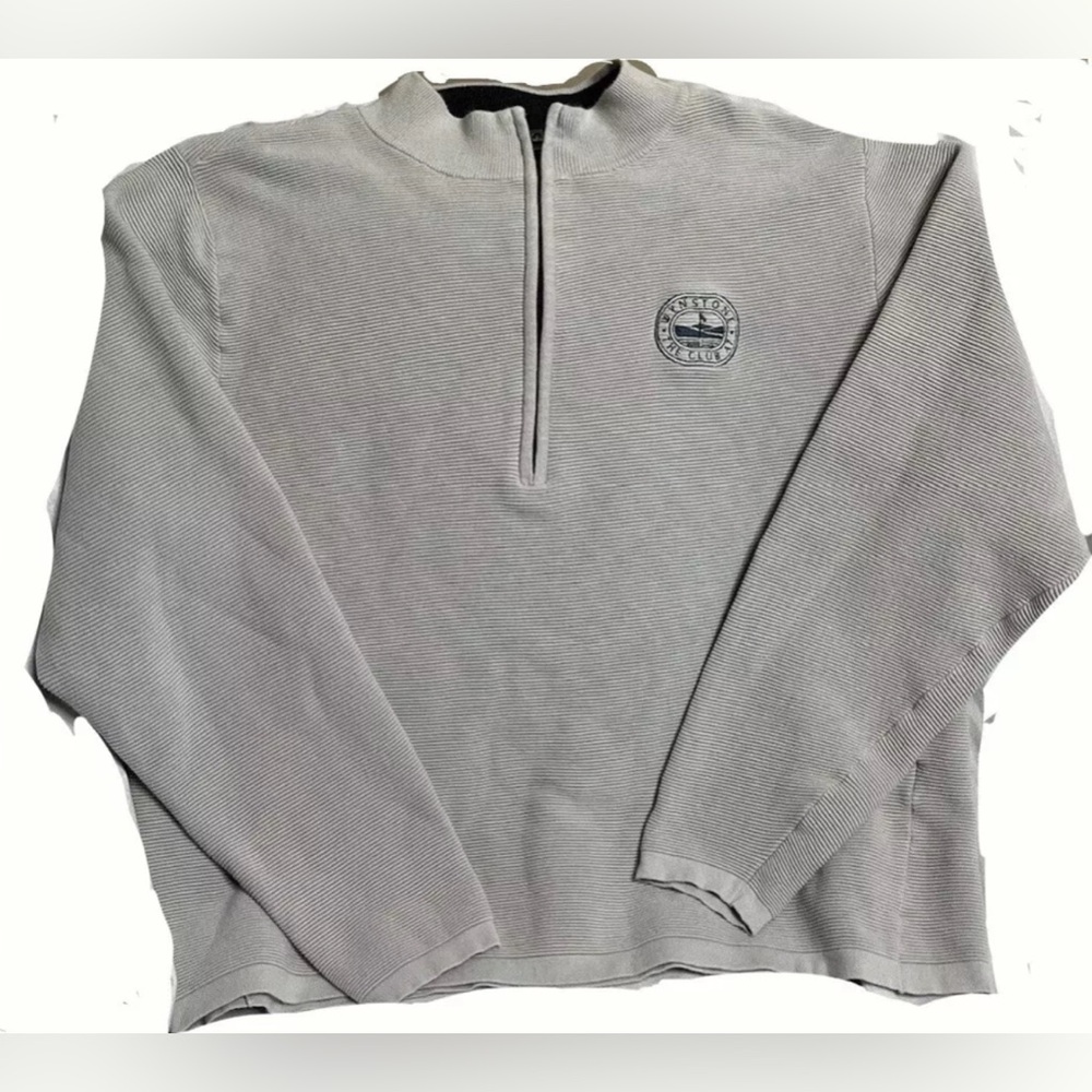 Donald Ross 1/4 Zip Pullover Wynstone Grey  Men's Size Large